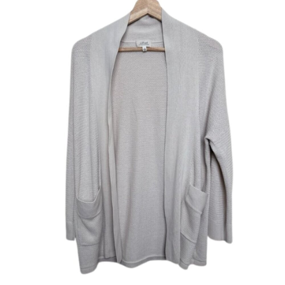 Aritzia Womens Xsmall Birch Open Front Open Knitted Cardigan